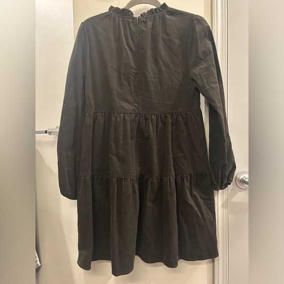 Copper Key High Neck Peasant Dress Long Sleeve Short Brown Velvet Women’s Small - Picture 2 of 8